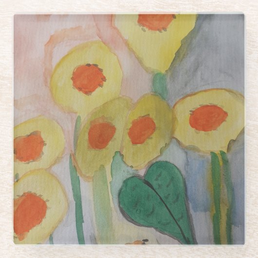 抽象芸術 ガラスコースター (正面)