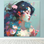 抽象芸術 キャンバスプリント (インサイチュ (ウッドフロア))