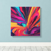 抽象芸術 キャンバスプリント (インサイチュ (ウッドフロア))