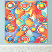 抽象芸術 キャンバスプリント (インサイチュ (ウッドフロア))