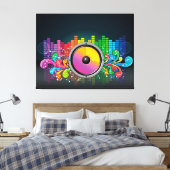 抽象芸術 キャンバスプリント (インサイチュ (寝室))