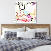 抽象芸術 キャンバスプリント (インサイチュ (寝室))