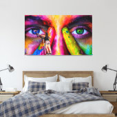 抽象芸術 キャンバスプリント (インサイチュ (寝室))