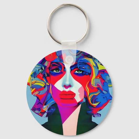抽象芸術 キーホルダー (正面)