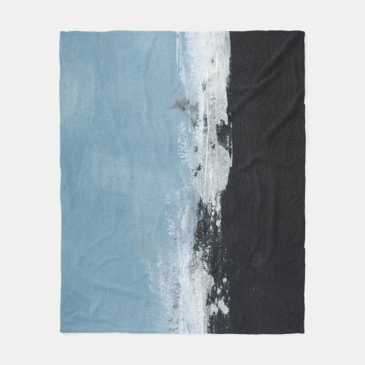 抽象芸術、クリエイティブの手の横絵を描。 フリースブランケット (正面)