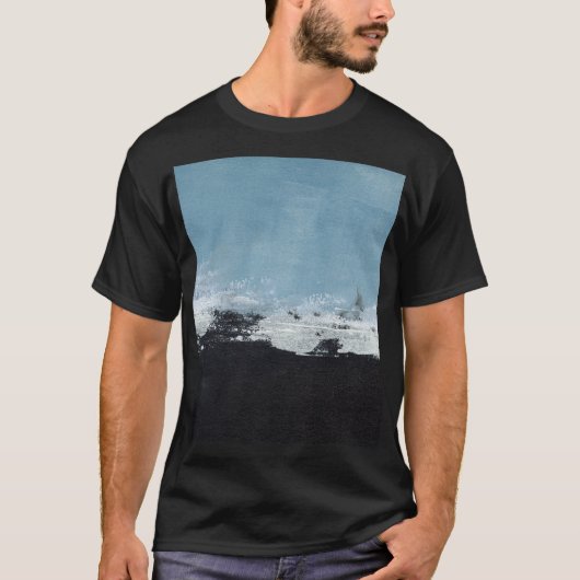 抽象芸術、クリエイティブの手の横絵を描。 Tシャツ (正面)