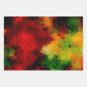 抽象芸術,クリエイティブ，モザイク，結晶，緑，黄 ラッピングペーパーシート (正面2)