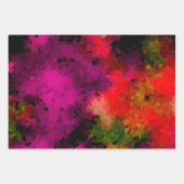 抽象芸術,クリエイティブ，モザイク，結晶，緑，黄 ラッピングペーパーシート (正面)