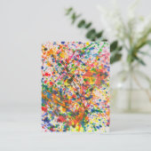 抽象芸術 – クレヨン – マルディグラ ポストカード (スタンド正面)