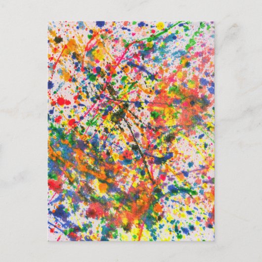抽象芸術 – クレヨン – マルディグラ ポストカード (正面)
