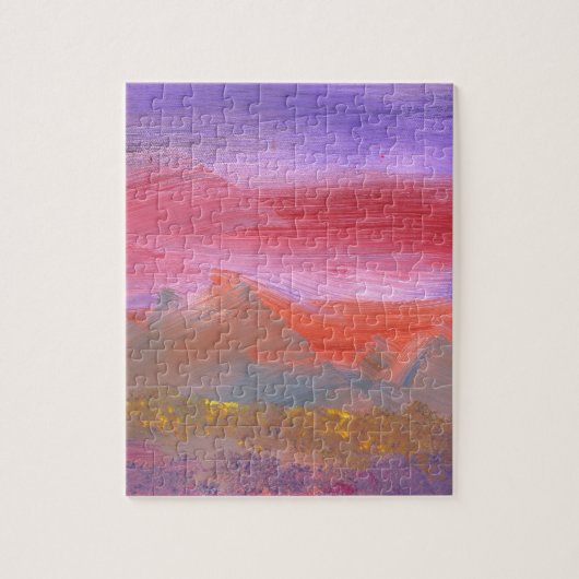 抽象芸術 – グアッシュ – 素敵な牧草地1 / 2 ジグソーパズル (縦)