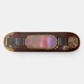 抽象芸術 – グアッシュ – 素敵な牧草地1 / 2 スケートボード (横)