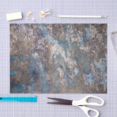 抽象芸術、グラフィティ、プラスター、ブルーとグレーの組織  薄葉紙 (クラフト)