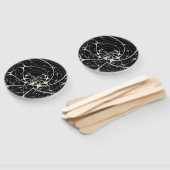 抽象芸術 ゴールデン クモの巣 ハンドファン (組立なし)