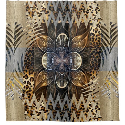 抽象芸術 シャワーカーテン (正面)