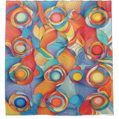 抽象芸術 シャワーカーテン (正面)