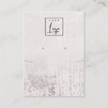 抽象芸術・シルバー・レイン・ネックレスのイヤリング・ロゴ・ディスプレイ