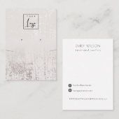 抽象芸術・シルバー・レイン・ネックレスのイヤリング・ロゴ・ディスプレイ 名刺 (正面/裏面)