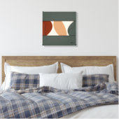 抽象芸術、シンプルグリーンウォールアート キャンバスプリント (インサイチュ (寝室))