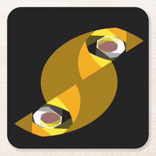 抽象芸術 スクエアペーパーコースター (正面)