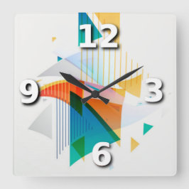 抽象芸術 スクエア壁時計