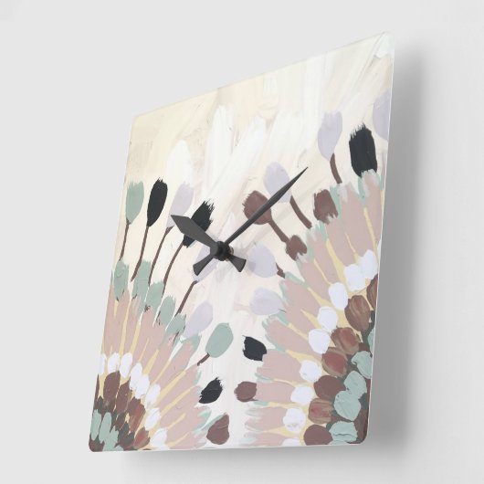 抽象芸術 スクエア壁時計 (傾斜)