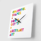 抽象芸術 スクエア壁時計 (傾斜)