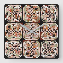 抽象芸術 スクエア壁時計