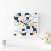 抽象芸術 スクエア壁時計 (ホーム)