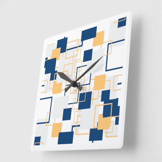 抽象芸術 スクエア壁時計 (傾斜)