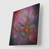 抽象芸術 スクエア壁時計 (傾斜)