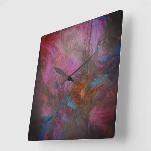 抽象芸術 スクエア壁時計 (傾斜)