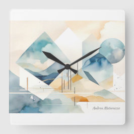 抽象芸術 スクエア壁時計