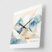 抽象芸術 スクエア壁時計 (傾斜)