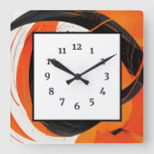 抽象芸術 スクエア壁時計 (正面)