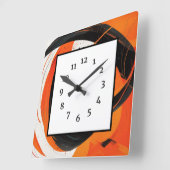 抽象芸術 スクエア壁時計 (傾斜)