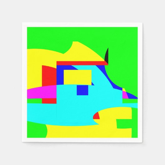 抽象芸術 スタンダードカクテルナプキン (正面)