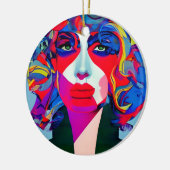 抽象芸術 セラミックオーナメント (左)