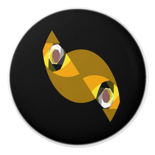 抽象芸術 セラミックノブ (正面)