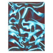 抽象芸術・テープ上の青いシアンの色合いが濃い赤 テーブルクロス (正面)