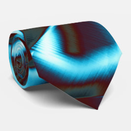 抽象芸術・テープ上の青いシアンの色合いが濃い赤 ネクタイ