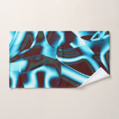 抽象芸術・テープ上の青いシアンの色合いが濃い赤 バスタオルセット (ハンドタオル)