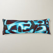 抽象芸術・テープ上の青いシアンの色合いが濃い赤 ボディピロー (裏面)