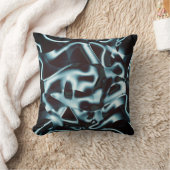 抽象芸術・テープ上の青い銀の色合いは暗くなる クッション (ブランケット)