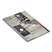 抽象芸術・ドットからのシームレスなパッチワーク・パターン。 ノートブック (右側)