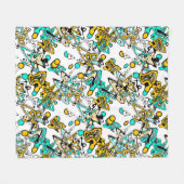 抽象芸術・ドードル フリースブランケット (正面(横))