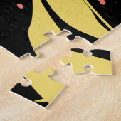 抽象芸術&ドールフラワーカラフルバタフライ自然 ジグソーパズル (側面)