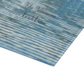 抽象芸術、ネームビーチハウスリフレクションブルーガラス カッティングボード (角)