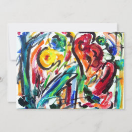 抽象芸術「ハートの幸せ」招待状 招待状