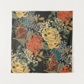 抽象芸術・バックを使用したフローラ・エレガンス・シームレス・パターン タペストリー (正面(横))